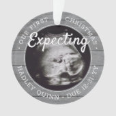 2 Photo Baby Ultrasound Nouveaux parents Gris Faux (devant)