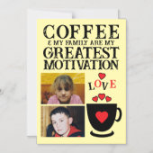 2 photo café et carte magnétique rouge famille (Recto)