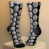 2 Photo Circle Border Collage - Zwart Wit Sokken