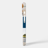 2 Photo Collage Blue Monogrammed  Case-Mate iPhone Case (Achterkant / Links)