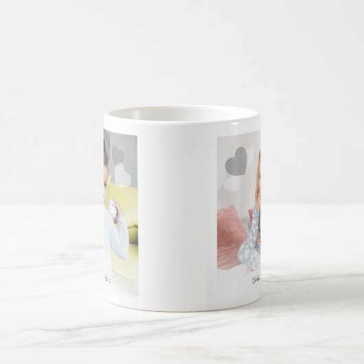 2 photo double face tasse personnalisable (Centre)