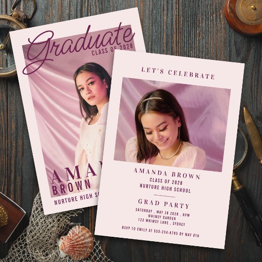 2 Photo Elegant Magazine GRAD Faire-part 2025