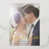 2 Photo Enregistrer La Date Faire-part de mariage  (Recto)