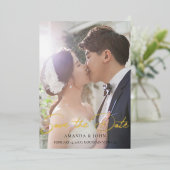 2 Photo Enregistrer La Date Faire-part de mariage  (Debout devant)