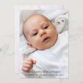2 Photo Faire-part de naissance bébé (Devant / Derrière)