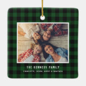 2 Photo First Xmas New Home Rustic Keramisch Ornament (Achterkant)