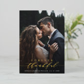 2 Photo Forever Thankful Gold Foil Carte de remerc (Debout devant)