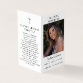 2 Photo Funeral Memorial Folder Prière Card (Outside)