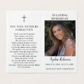 2 Photo Funeral Memorial Folder Prière Card (Outside Unfolded)