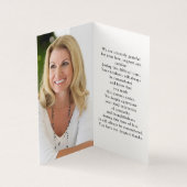 2 Photo Funeral Memorial Folder Prière Card (Inside)