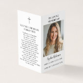 2 Photo Funeral Memorial Folder Prière Card (Outside)