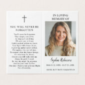 2 Photo Funeral Memorial Folder Prière Card (Outside Unfolded)