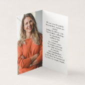 2 Photo Funeral Memorial Folder Prière Card (Inside)