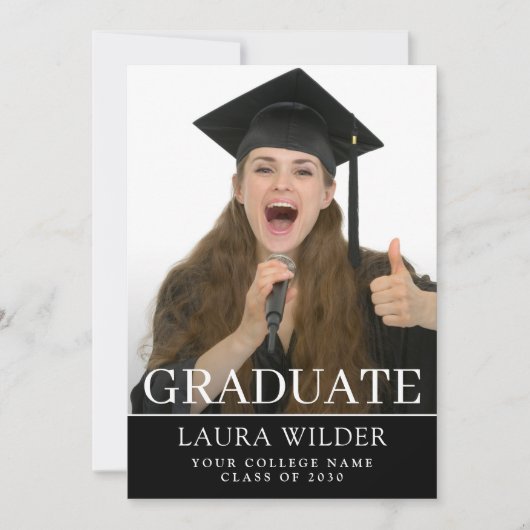 2 Photo Graduation Party Invitation (Devant)