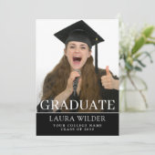 2 Photo Graduation Party Invitation (Debout devant)