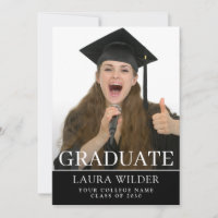 2 Photo Graduation Party Invitation