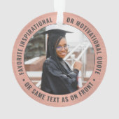 2 Photo Graduation Rose Rose Gold Fille tendance (dos)