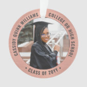 2 Photo Graduation Rose Rose Gold Fille tendance (devant)