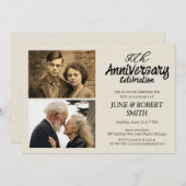 2 photo Invitation du 50e anniversaire du mariage (Devant / Derrière)