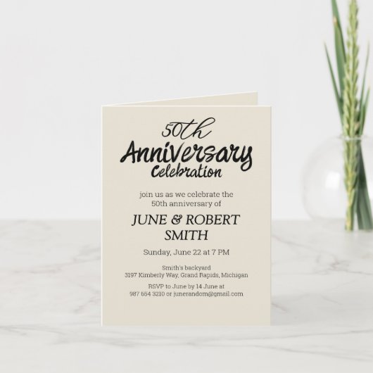 2 photo Invitation du 50e anniversaire du mariage  (Devant)
