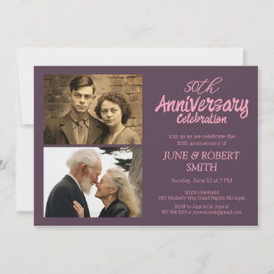 2 photo Invitation du 50e anniversaire du mariage 