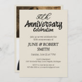 2 photo Invitation du 50e anniversaire du mariage (Devant / Derrière)