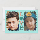 2 photo Love green peach carte magnétique (Recto)