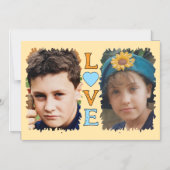 2 photo Love orange carte magnétique bleue (Recto)