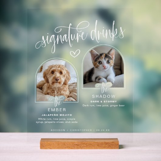 2 Photo Mariage de Animaux de compagnie Signature (Neutre)