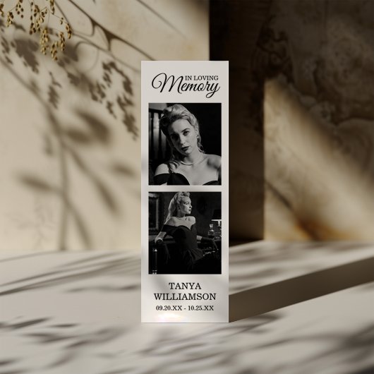 2 Photo Merci funéraire Signet