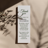 2 Photo Merci funéraire Signet