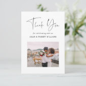 2 Photo Moderne Calligraphie Mariage Carte de reme (Debout devant)