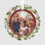 2-Photo Notre 1er Noël en Grandparents Wreath (dos)