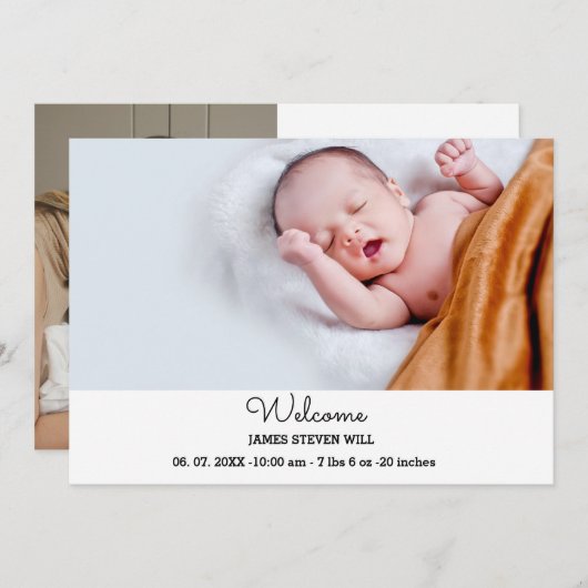 2 photo nouveau-né accueil faire-part de naissance