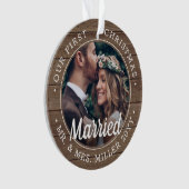 2 Photo Nouveaux mariés 1er Noël Marié Faux Grange (devant)