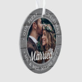 2 Photo Nouveaux mariés 1er Noël Marié Gris Faux B (devant)