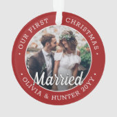 2 Photo Nouveaux mariés 1er Noël Mariés Rouge et B (dos)