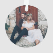 2 Photo Nouveaux mariés 1er Noël Moderne Minimalis (dos)