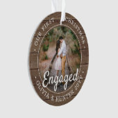 2 Photo Premier Noël Engagé Rustic Faux Wood (devant)