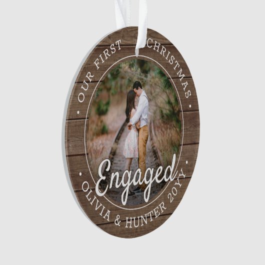 2 Photo Premier Noël Engagé Rustic Faux Wood (devant)