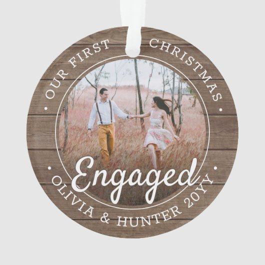 2 Photo Premier Noël Engagé Rustic Faux Wood (dos)