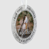 2 Photo Premier Noël Ensemble Faux Marbre Tour (devant)