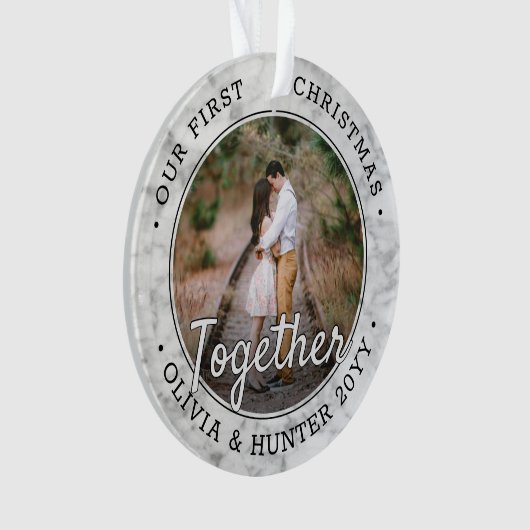 2 Photo Premier Noël Ensemble Faux Marbre Tour (devant)