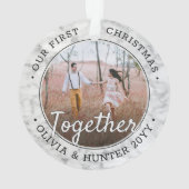 2 Photo Premier Noël Ensemble Faux Marbre Tour (dos)