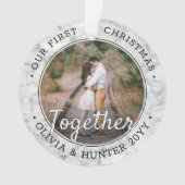 2 Photo Premier Noël Ensemble Faux Marbre Tour (devant)