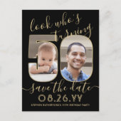 2 Photo Qui a 50 ans Invitation Anniversaire Save  (Devant)