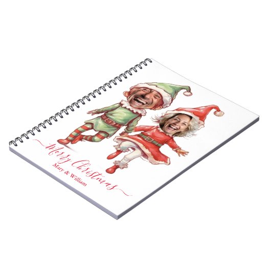 2 Photos Christmas elves Notitieboek (Linkerzijde)