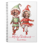 2 Photos Christmas elves Notitieboek (Voorkant)