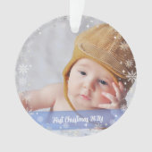 2 Photos Élégant Premier Noël Baby Snowflakes (devant)