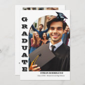 2 Photos Faire-part d'études secondaires (Devant / Derrière)